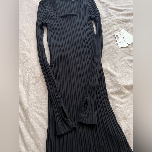 HELMUT LANG Finest Rib Dress Black - Size XS - Picture 4 of 7